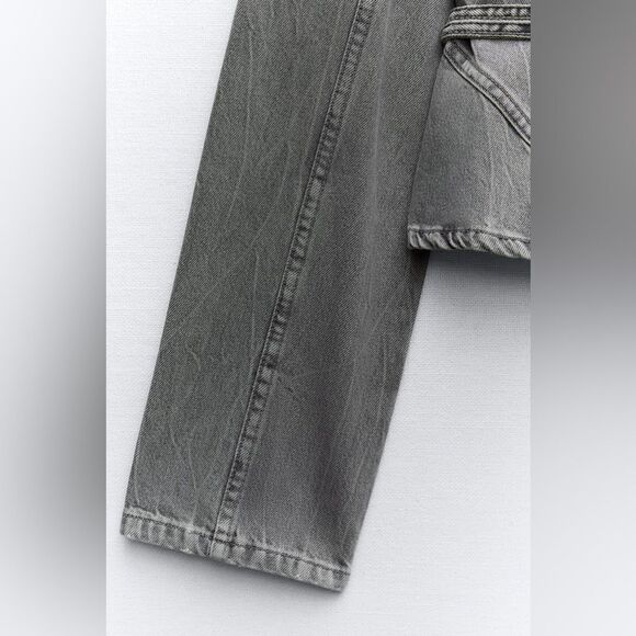 ZARA WRAP FRONT TRF DENIM SHIRT - Picture 4 of 6